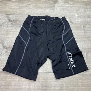 2XU Shorts Mens XL Black Biker Compression Elastic Waist Padded Cycling